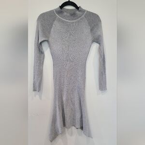 Ribbed Gray Dress
